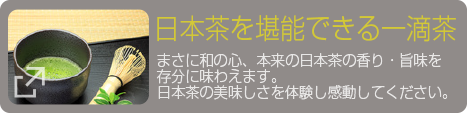 日本茶を堪能できる一滴茶